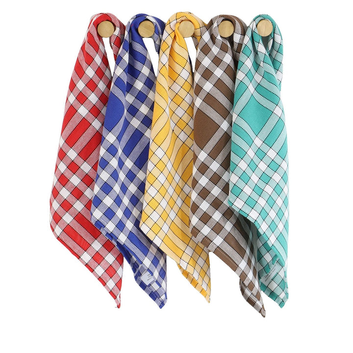 Lot de serviettes de table carreaux vichy normand jaune NELLY Serviettes de table Linandelle