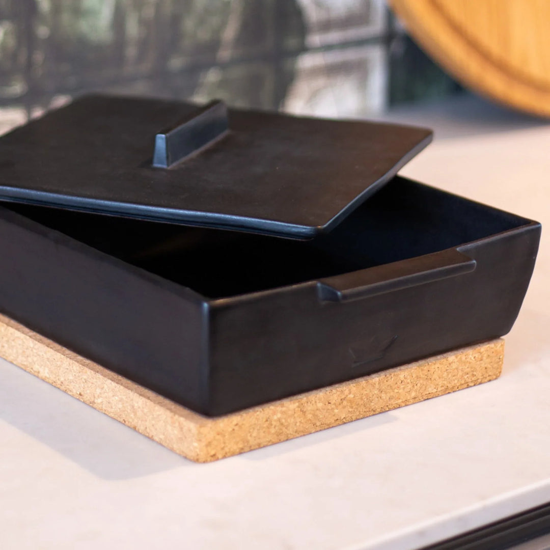 Plat à four rectangulaire - Petit - Noir mat