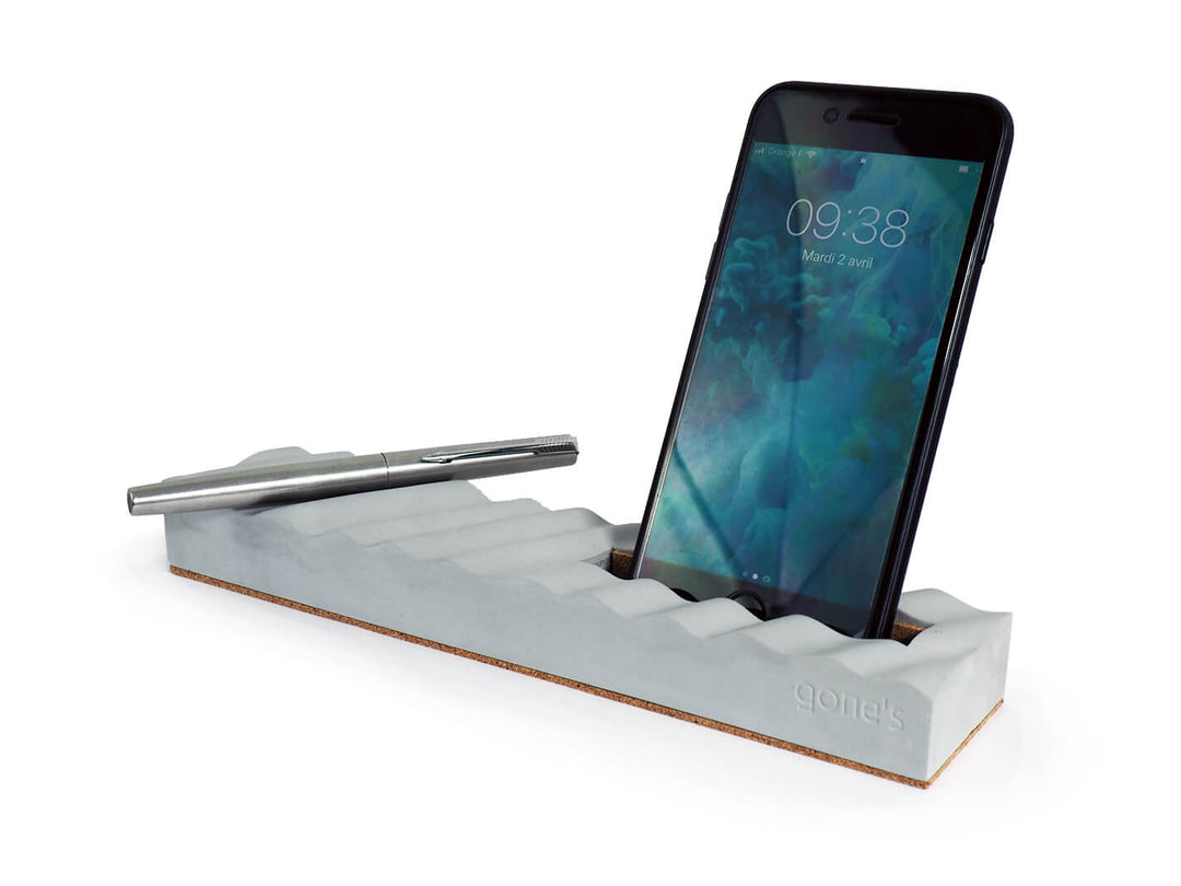 Support téléphone et stylos en béton - Onde Supports de téléphone Gone's