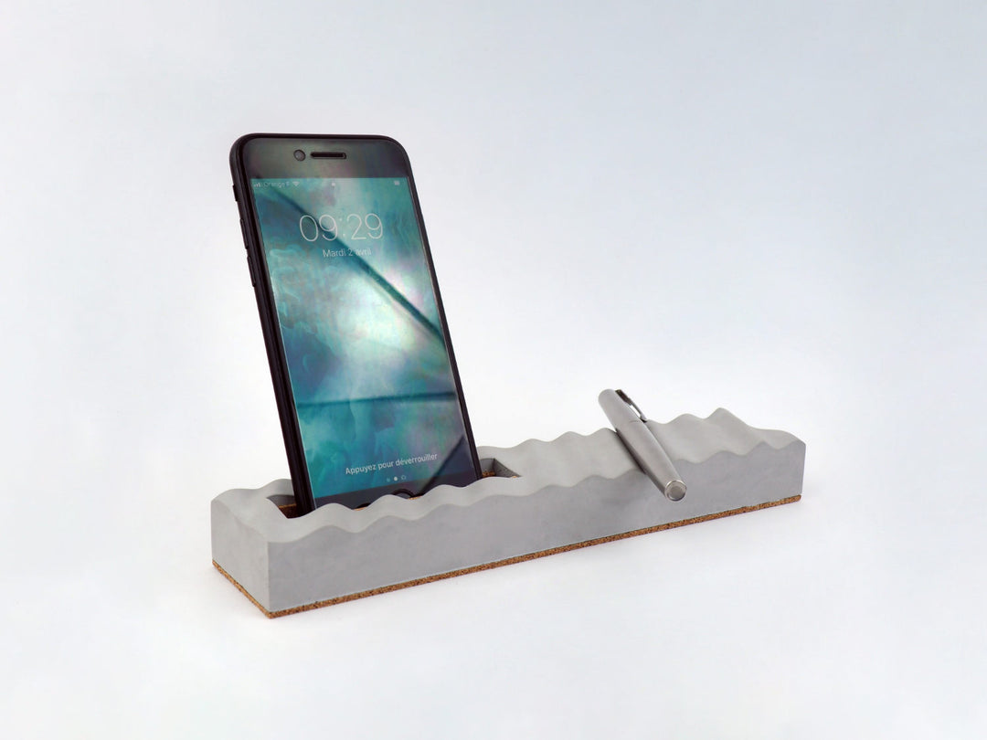 Support téléphone et stylos en béton - Onde Supports de téléphone Gone's