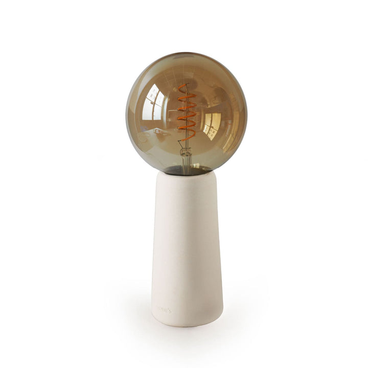 Lampe à poser en béton blanc - Phare Lampes Gone's