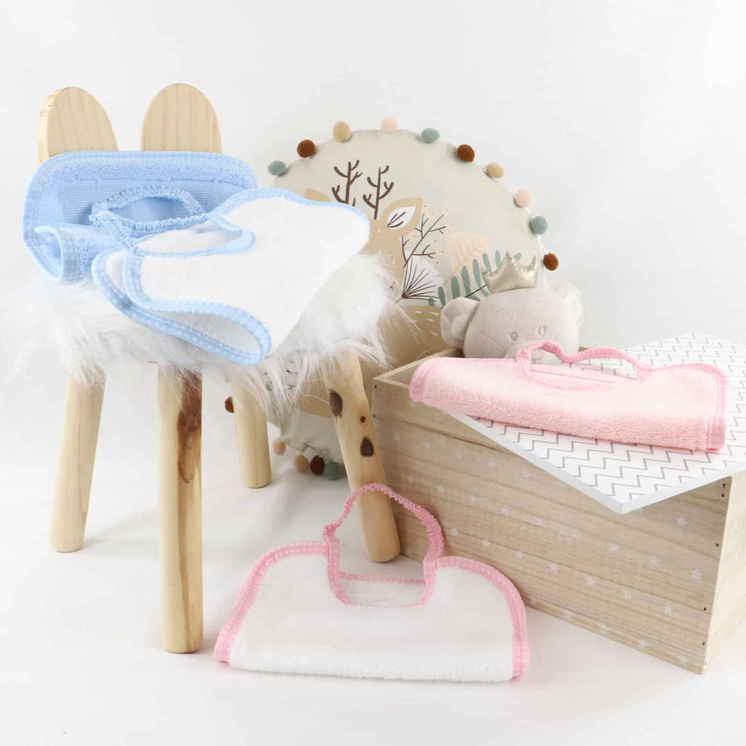 Lot de 2 bavoirs elastique avec toile aïda MAIDA Bavoirs Linandelle