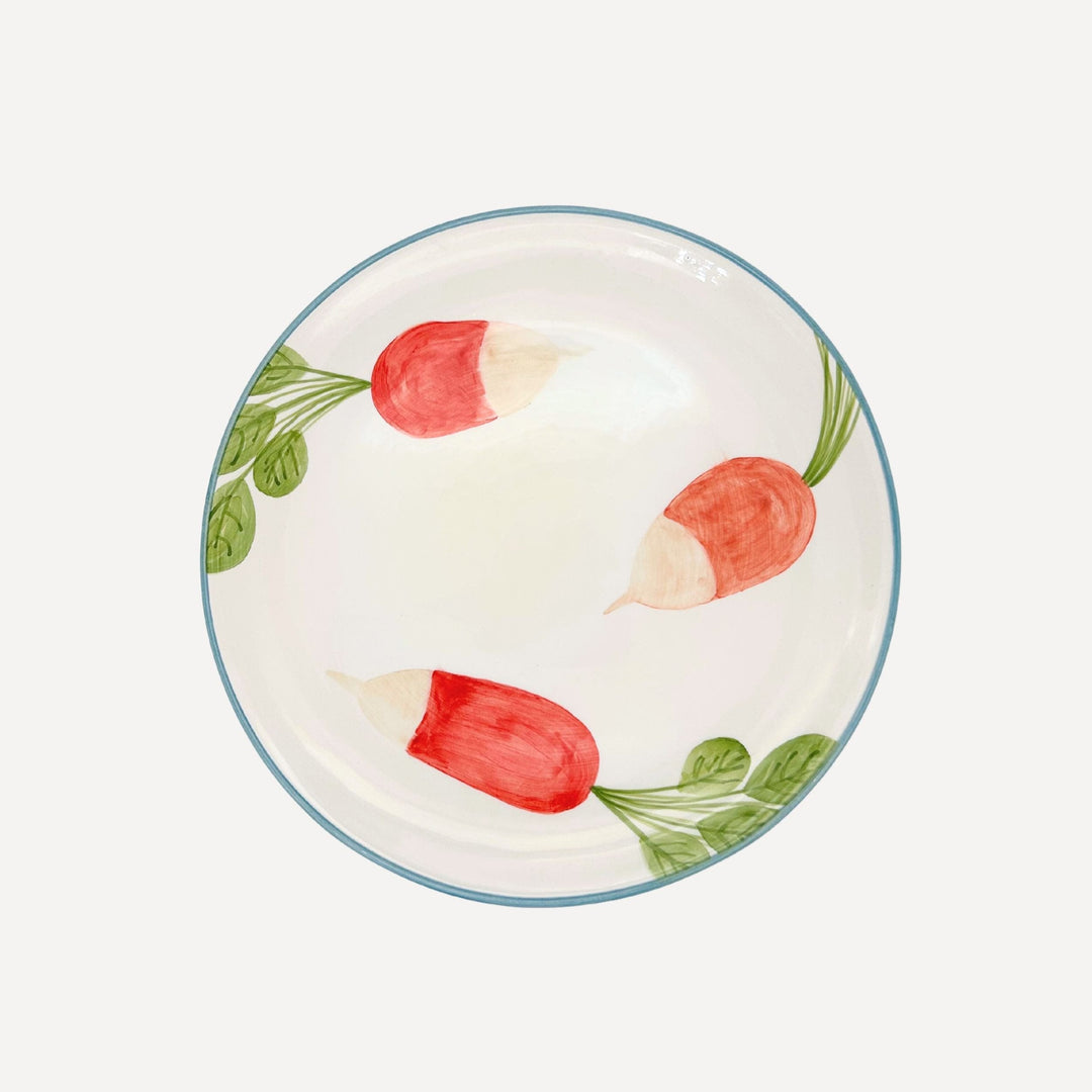 Grande assiette à diner radis (Set de 2)