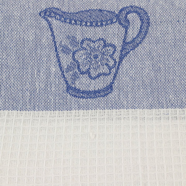 Lot de 12 torchons coton nid d'abeille jacquard REBECCA - Made in Portugal Torchons et essuis-mains Linandelle