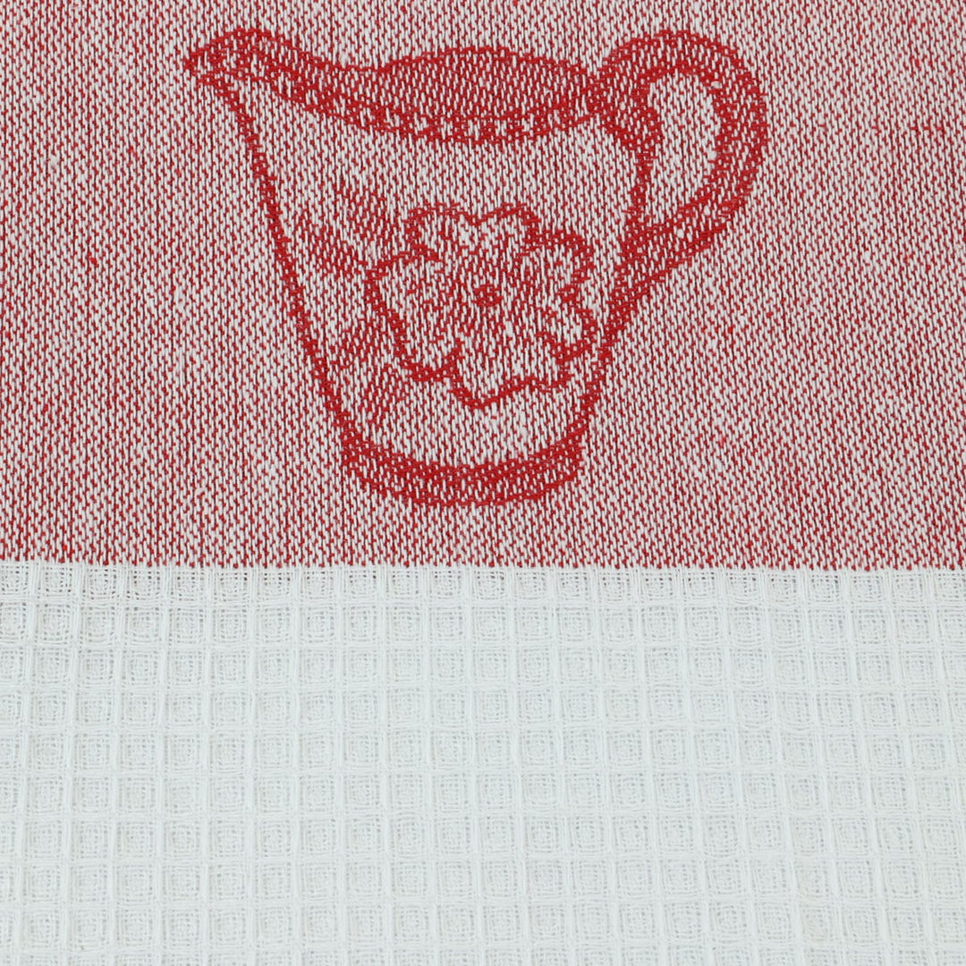Lot de 12 torchons coton nid d'abeille jacquard REBECCA - Made in Portugal Torchons et essuis-mains Linandelle