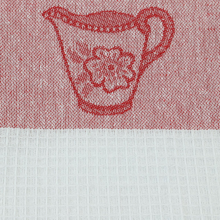 Lot de 12 torchons coton nid d'abeille jacquard REBECCA - Made in Portugal Torchons et essuis-mains Linandelle