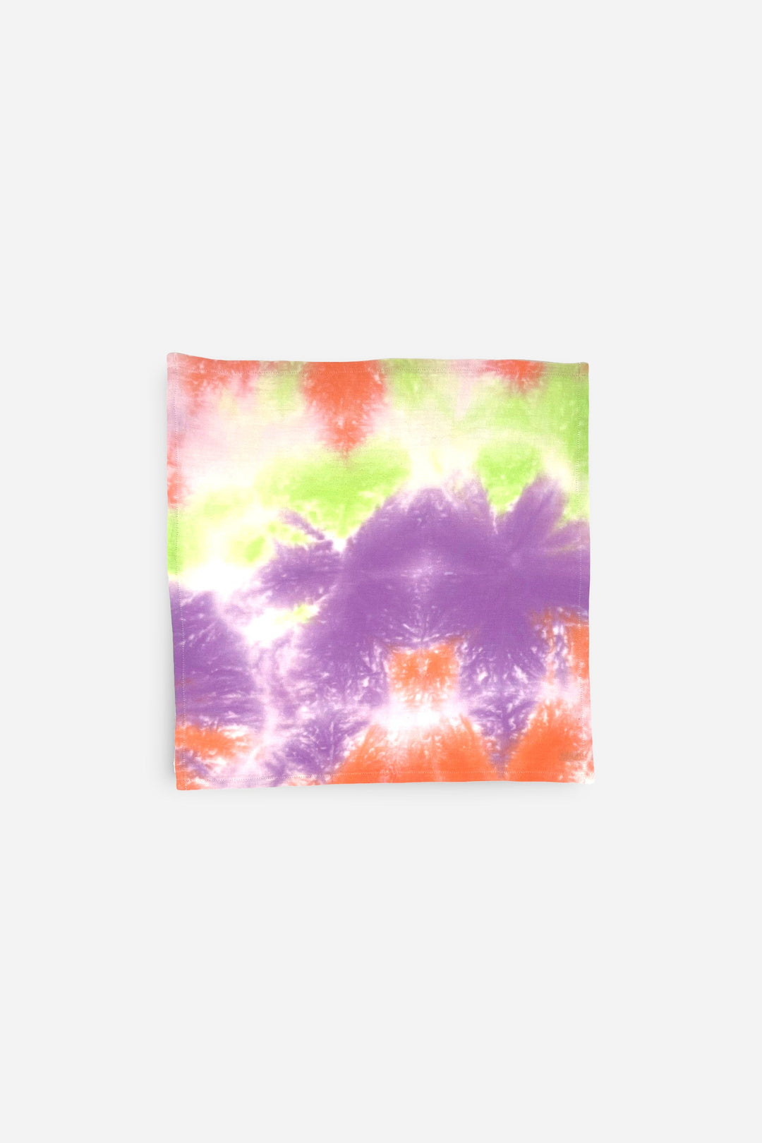 Set of 4 orange and green tie-dye napkins - Apricot