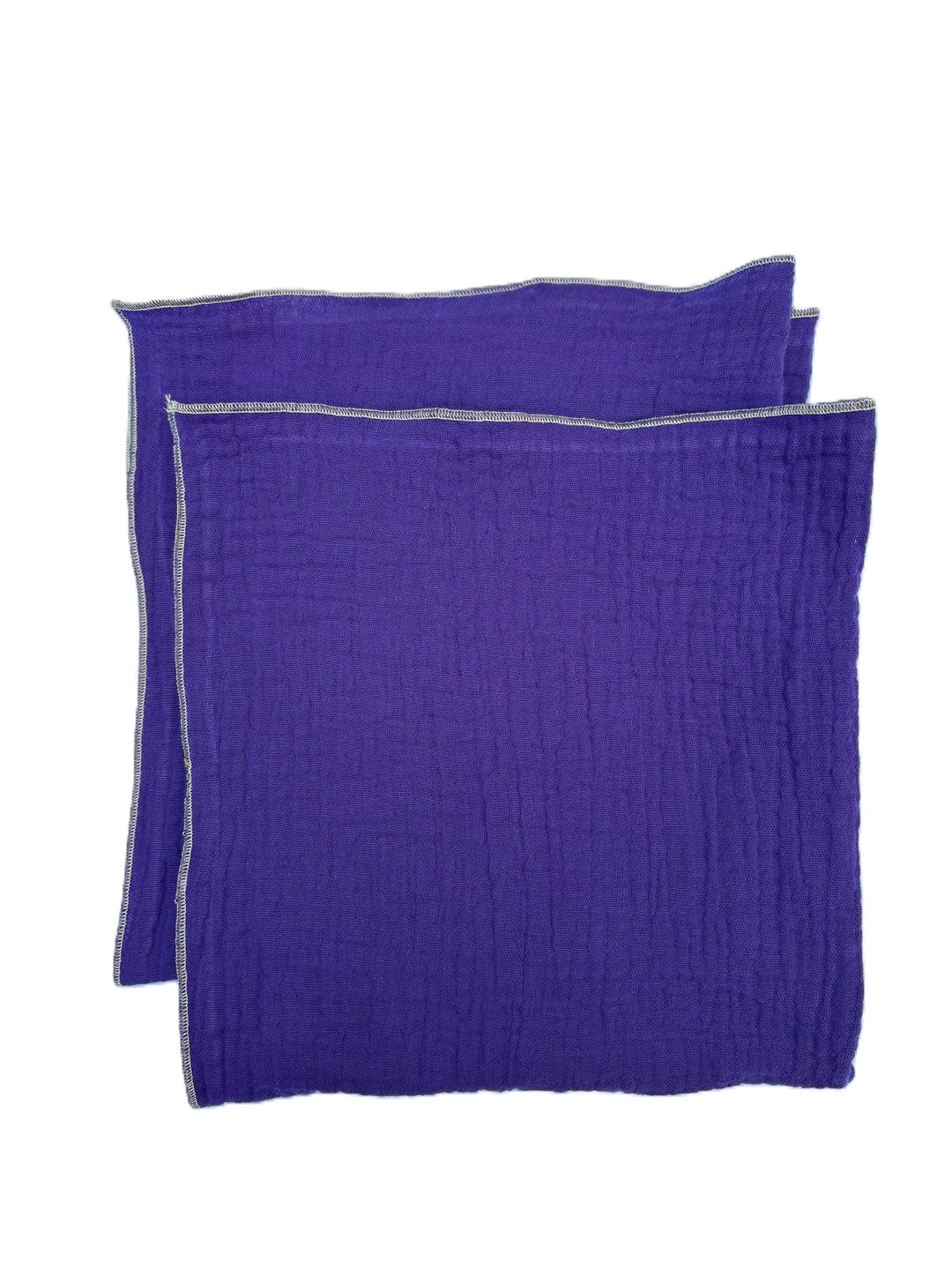 Coffret 4 Serviettes de Table – Gaze de Coton – violet – 40x40 cm