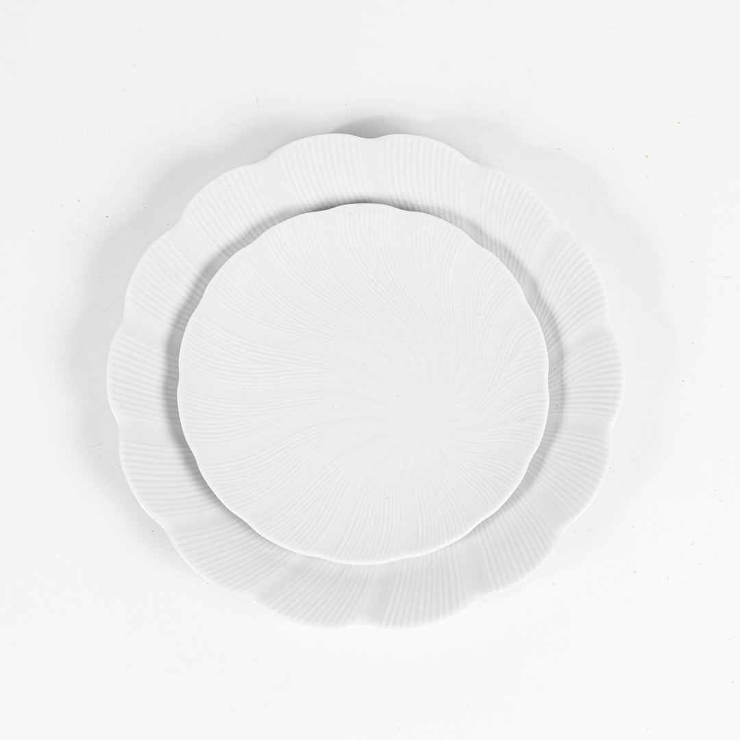 L'assiette à dessert en porcelaine Tahiti - Blanche Assiettes à dessert Ogre la Fabrique