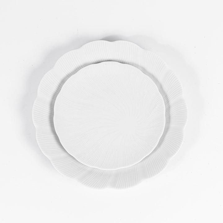 L'assiette à dessert en porcelaine Tahiti - Blanche Assiettes à dessert Ogre la Fabrique