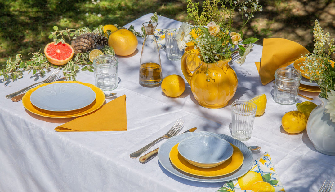 L'assiette à dessert en porcelaine Tahiti - Jaune Assiettes à dessert Ogre la Fabrique