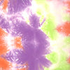 Set of 4 orange and green tie-dye napkins - Apricot