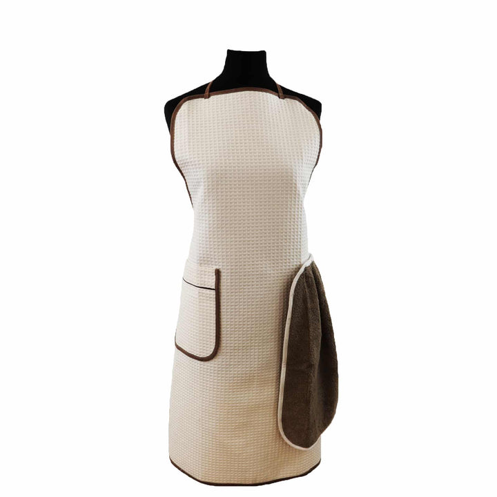 Tablier 100% coton nid d'abeille 250 g/m² PRATIQUE - Made in France Tabliers Linandelle