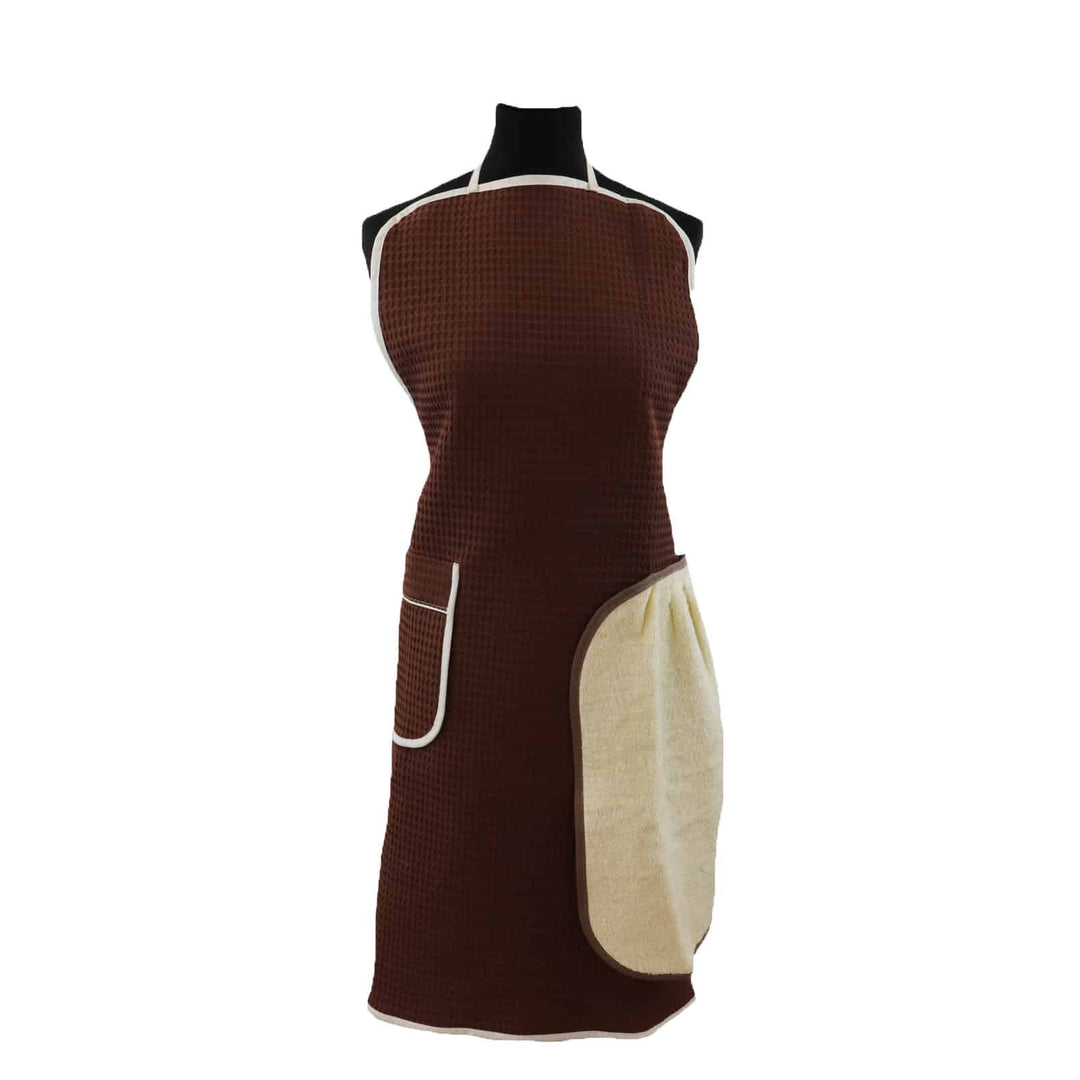 Tablier 100% coton nid d'abeille 250 g/m² PRATIQUE - Made in France Tabliers Linandelle